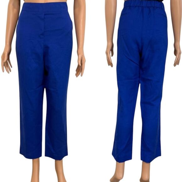 new Calvin Klein 12 side zip linen pant flat front elastic waist P 2661 - Picture 1 of 11